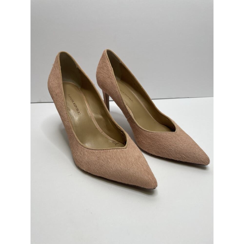 Banana Republic Pink Calf Hair Pointed Toe Stiletto Heel Pumps Slip On Size 8